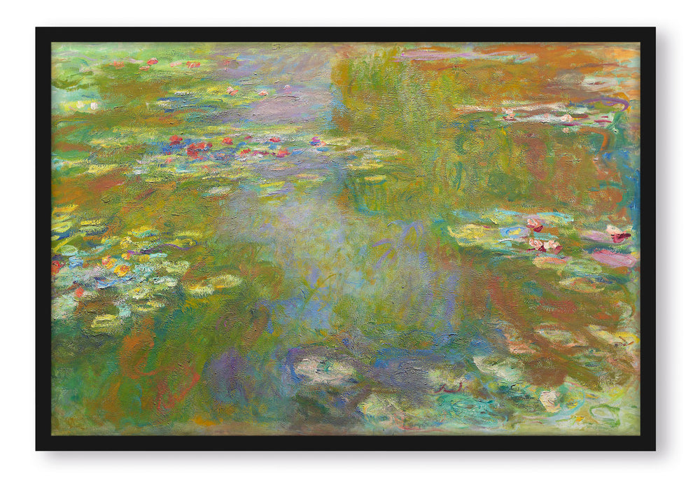 Claude Monet - Seerosenteich, Poster mit Bilderrahmen