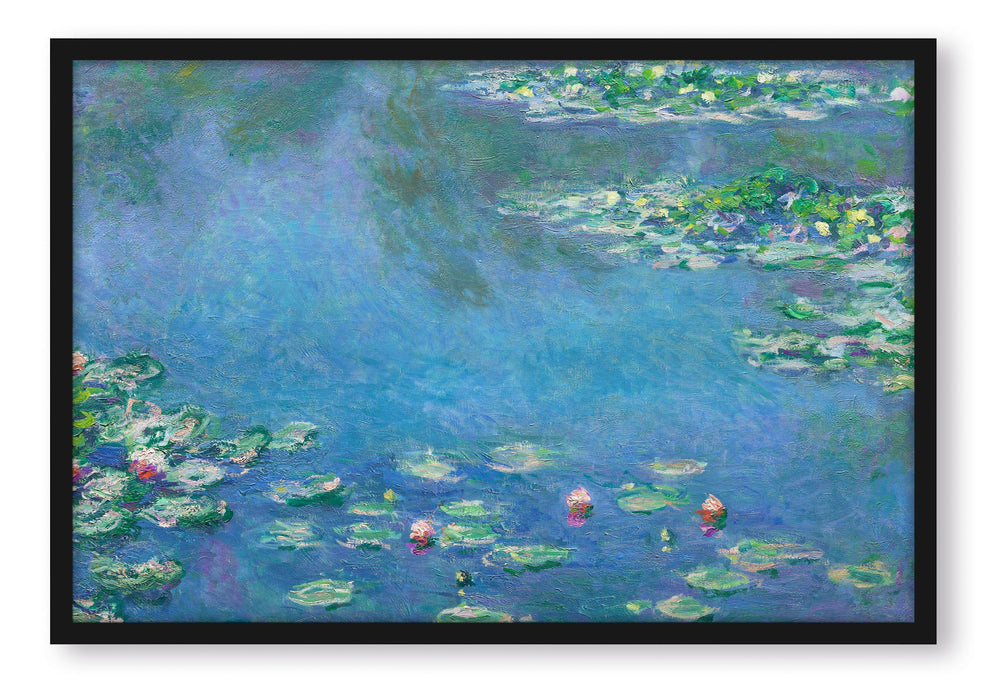 Claude Monet - Seerosen IV, Poster mit Bilderrahmen