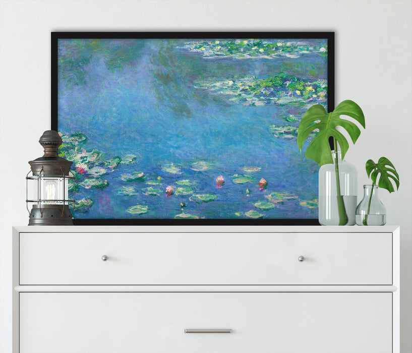 Claude Monet - Seerosen IV, Poster mit Bilderrahmen