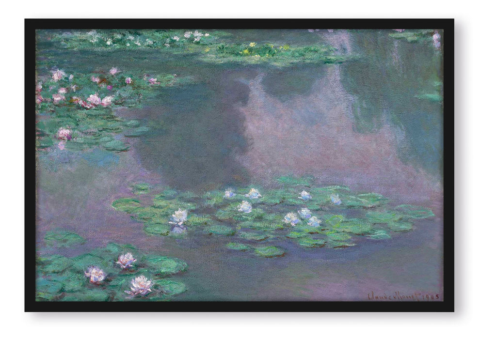 Pixxprint Claude Monet - Seerosen VI, Poster mit Bilderrahmen