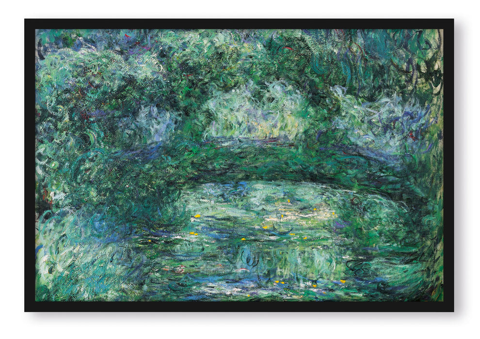 Claude Monet - japanische Brücke über den Seerosenteich III, Poster mit Bilderrahmen