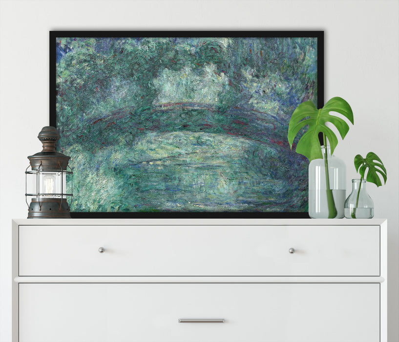 Claude Monet - japanische Brücke über den Seerosenteich IV, Poster mit Bilderrahmen