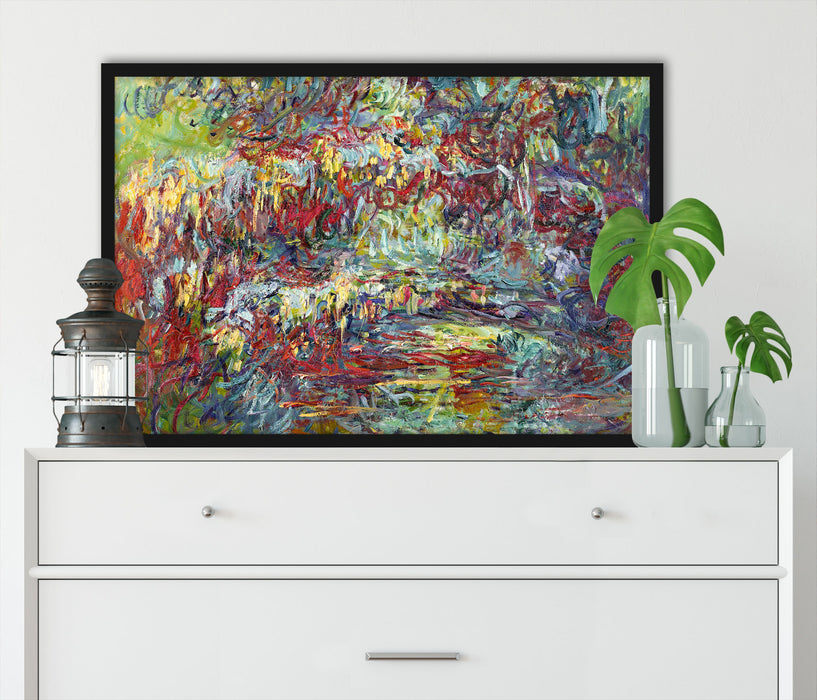 Claude Monet - japanische Brücke über den Seerosenteich V, Poster mit Bilderrahmen