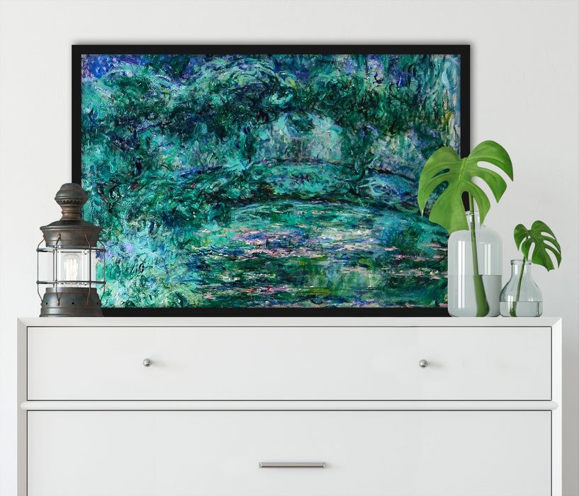 Claude Monet - japanische Brücke über den Seerosenteich VII, Poster mit Bilderrahmen