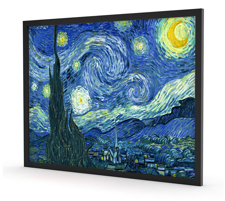 Vincent Van Gogh - Die Sternennacht, Poster mit Bilderrahmen