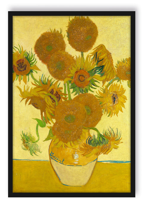Vincent Van Gogh - Sonnenblumen I, Poster mit Bilderrahmen