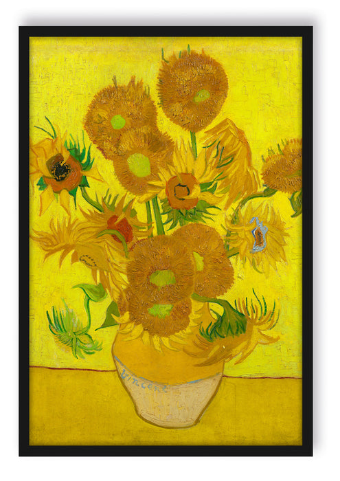 Vincent Van Gogh - Sonnenblumen II, Poster mit Bilderrahmen