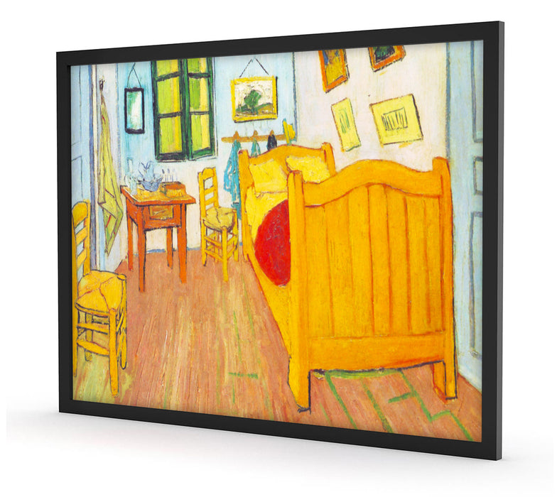Vincent Van Gogh - Das Schlafzimmer - erste Version, Poster mit Bilderrahmen