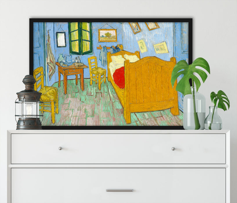 Vincent Van Gogh - Das Schlafzimmer - zweite Version, Poster mit Bilderrahmen