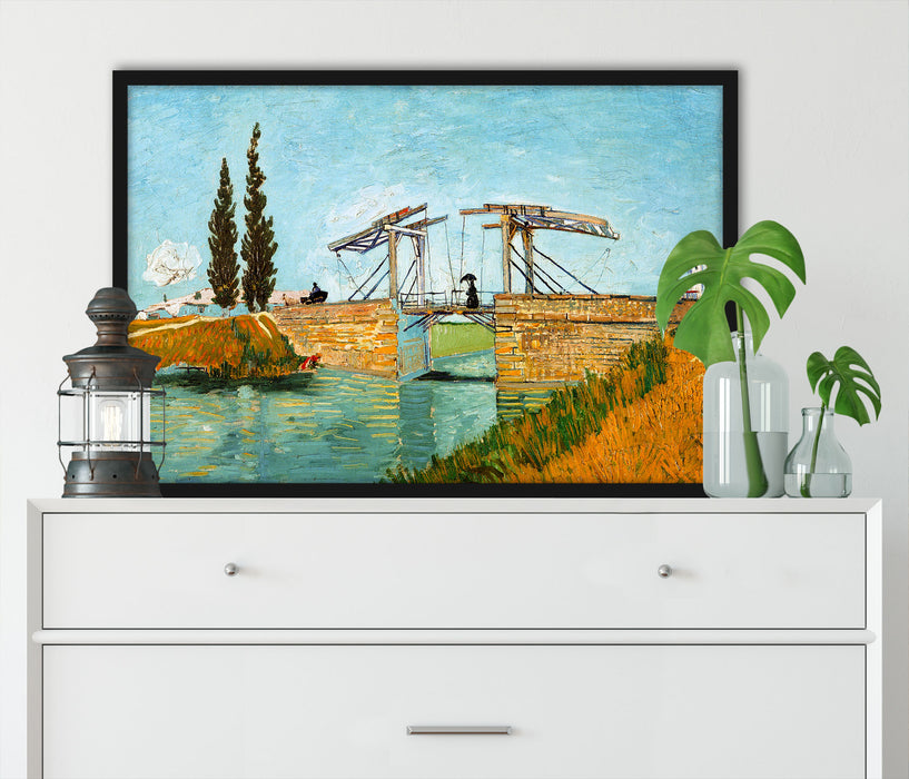 Vincent Van Gogh - Brücke von Langlois, Poster mit Bilderrahmen