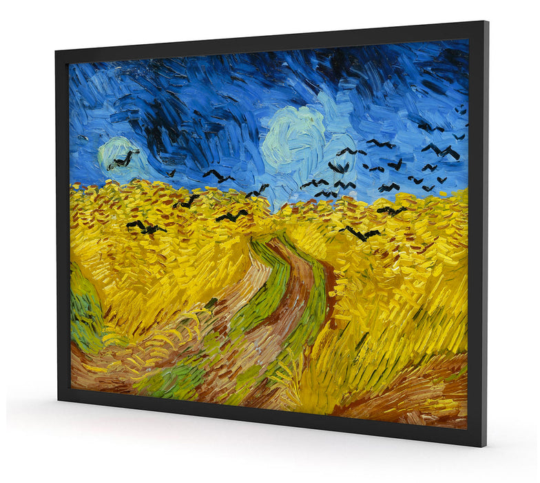 Vincent Van Gogh - Weizenfeld mit Krähen, Poster mit Bilderrahmen