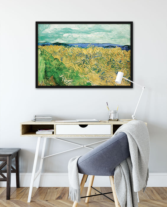 Vincent Van Gogh - Weizenfeld mit Kornblumen, Poster mit Bilderrahmen
