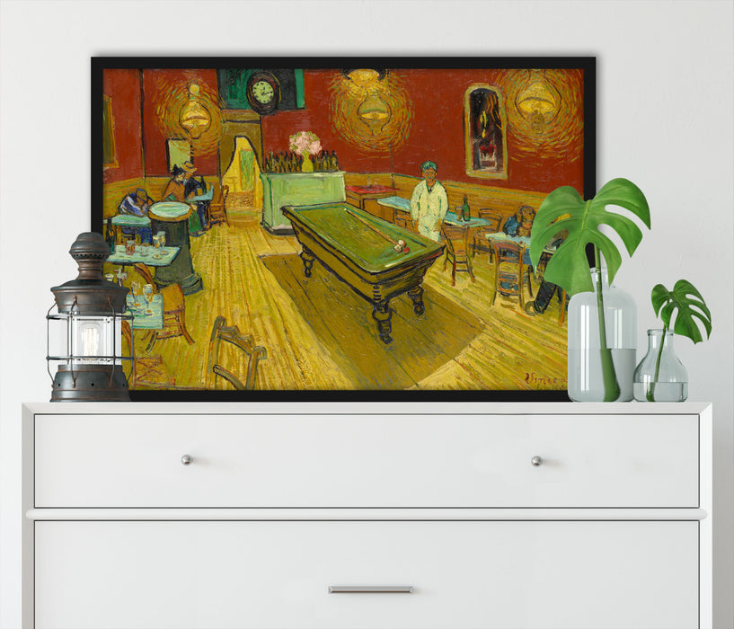 Vincent Van Gogh - Das Nachtcafé in Arles, Poster mit Bilderrahmen