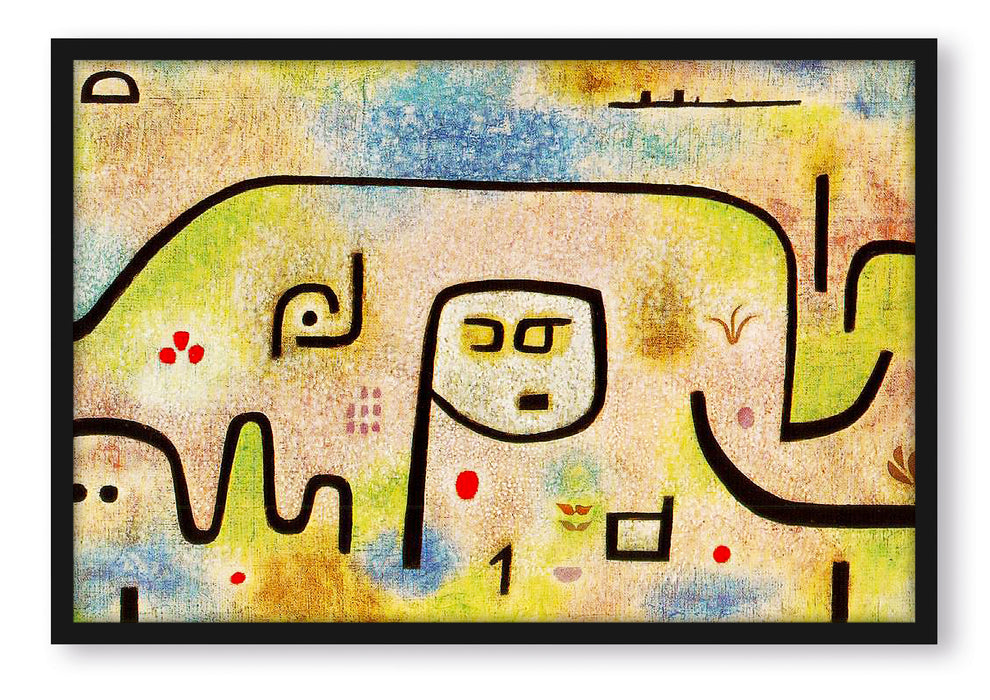 Paul Klee - Insula Dulcamara, Poster mit Bilderrahmen