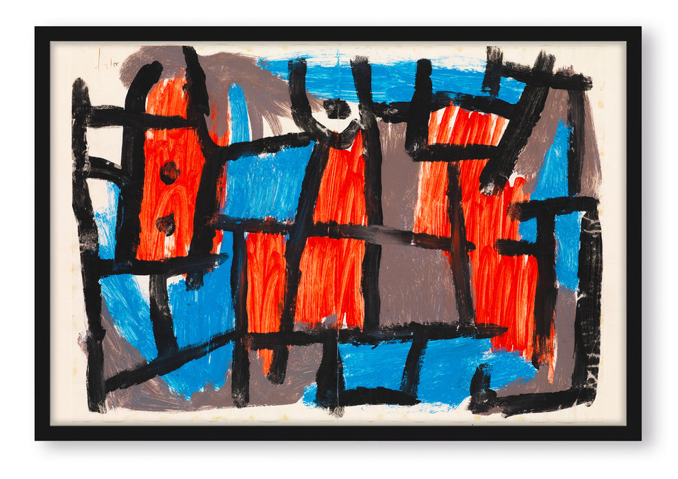 Pixxprint Paul Klee - Die Stunden vor der Nacht, Poster mit Bilderrahmen