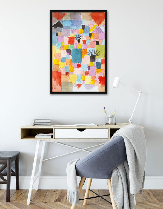 Paul Klee - Südliche Gärten, Poster mit Bilderrahmen