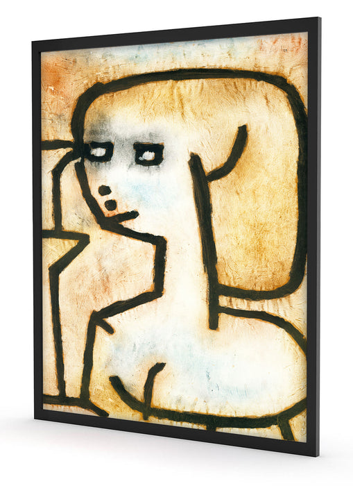 Paul Klee - Mädchen in Trauer, Poster mit Bilderrahmen