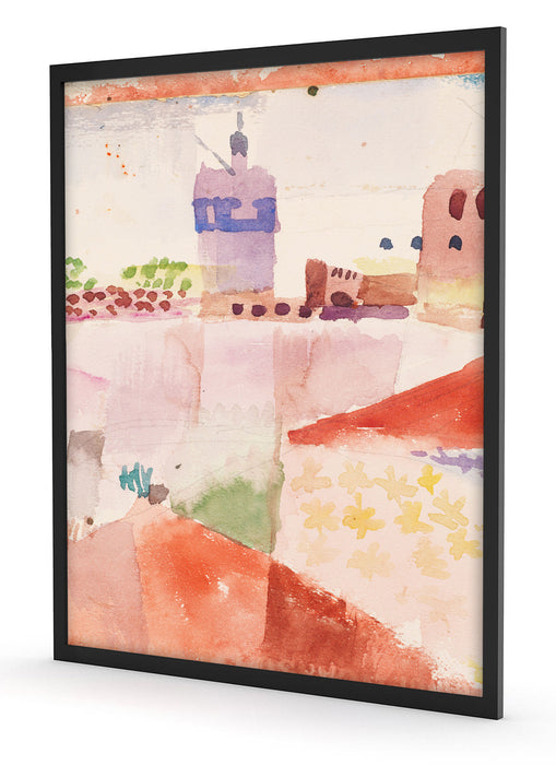 Paul Klee - Hammamet Tunesien und ihre Moschee, Poster mit Bilderrahmen