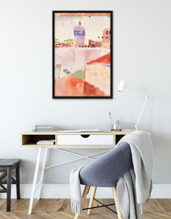 Paul Klee - Hammamet Tunesien und ihre Moschee, Poster mit Bilderrahmen