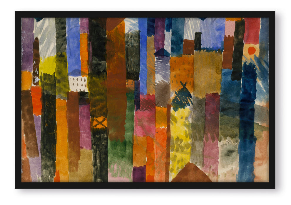 Paul Klee - Vor der Stadt, Poster mit Bilderrahmen