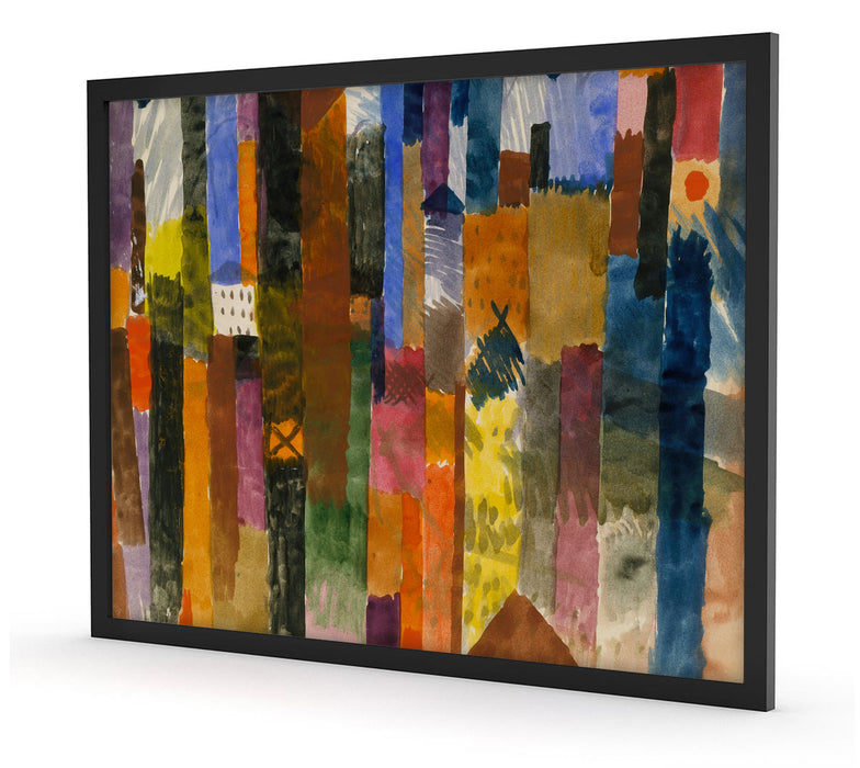 Paul Klee - Vor der Stadt, Poster mit Bilderrahmen