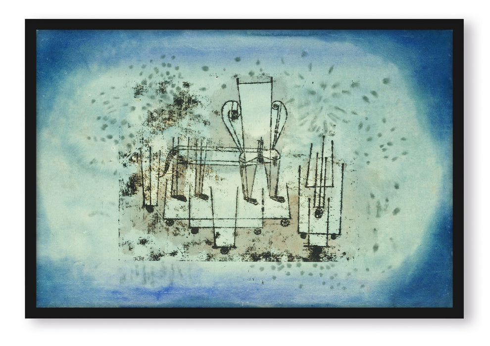 Pixxprint Paul Klee - Das Stuhl-Tier, Poster mit Bilderrahmen