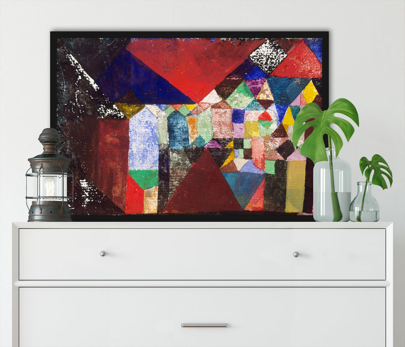 Paul Klee - Städtisches Juwel, Poster mit Bilderrahmen