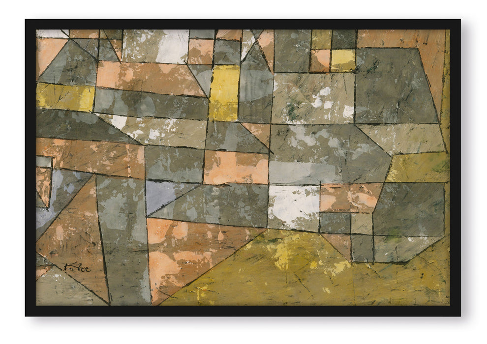 Pixxprint Paul Klee - Norddeutsche Stadt, Poster mit Bilderrahmen