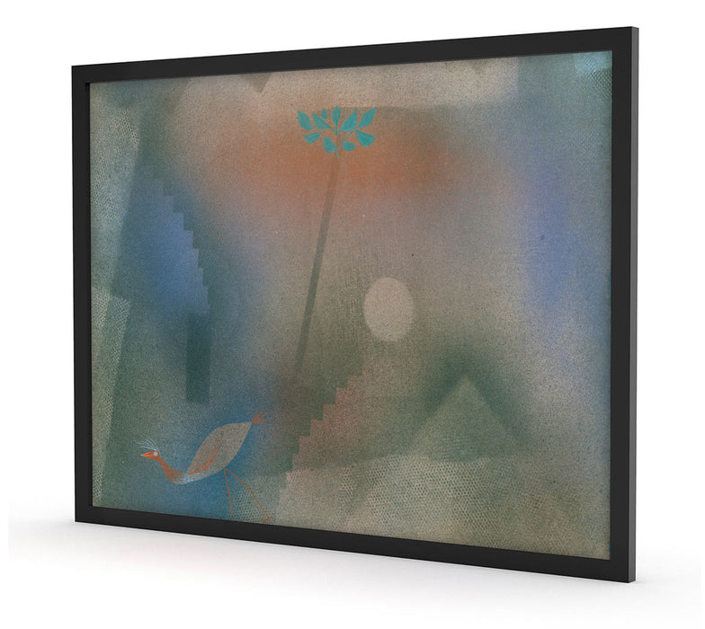 Paul Klee - Abwandernder Vogel, Poster mit Bilderrahmen