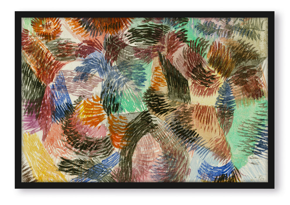Pixxprint Paul Klee - Triebkraft des Waldes, Poster mit Bilderrahmen