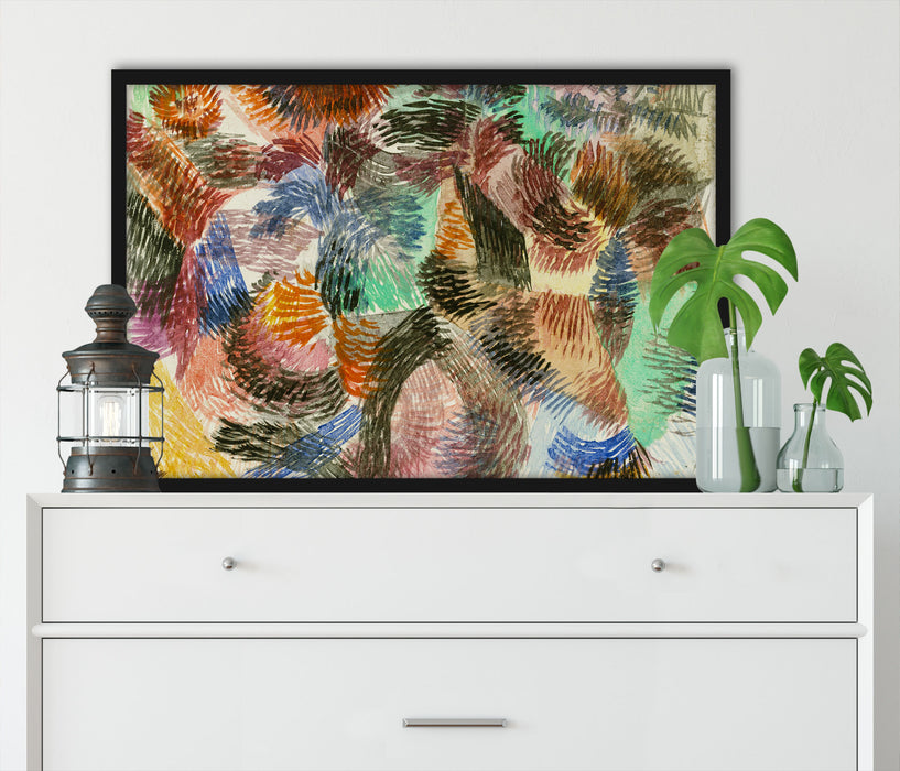Paul Klee - Triebkraft des Waldes, Poster mit Bilderrahmen