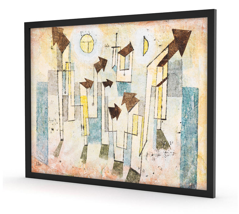 Paul Klee - Wandbild aus dem Tempel der Sehnsucht, Poster mit Bilderrahmen