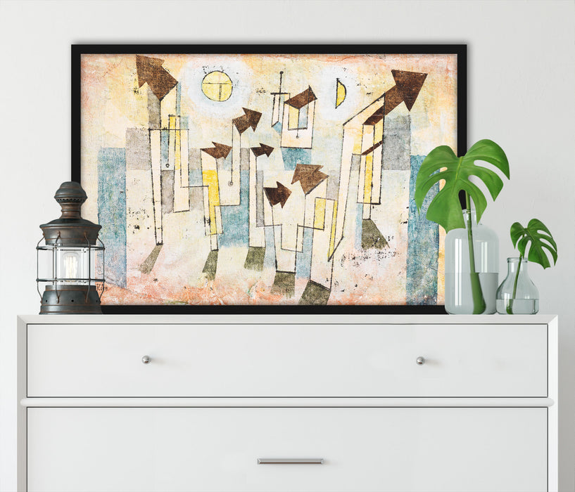 Paul Klee - Wandbild aus dem Tempel der Sehnsucht, Poster mit Bilderrahmen
