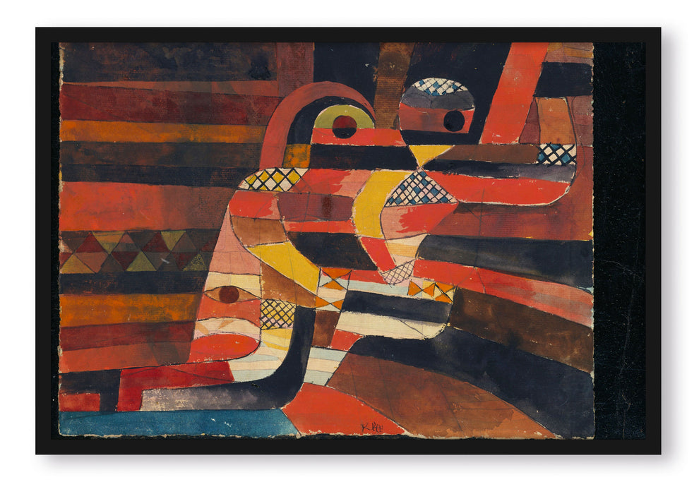 Pixxprint Paul Klee - Liebespaar, Poster mit Bilderrahmen