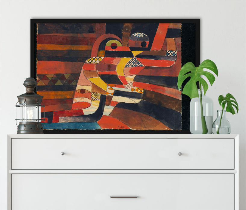 Paul Klee - Liebespaar, Poster mit Bilderrahmen