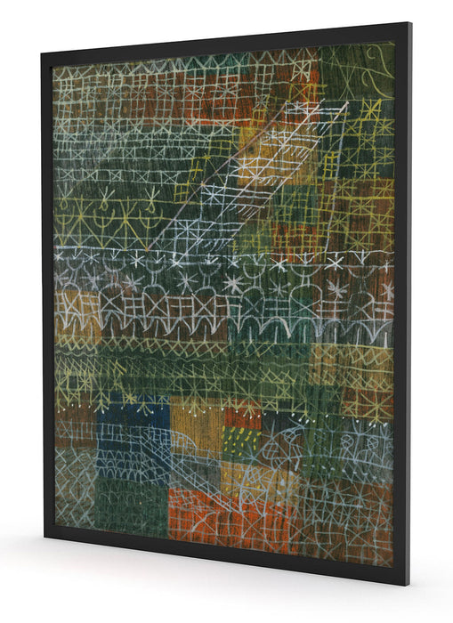 Paul Klee - Struktural I, Poster mit Bilderrahmen