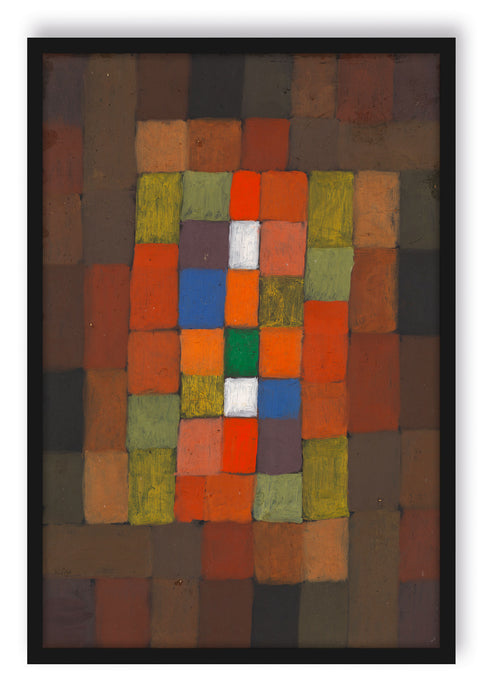 Pixxprint Paul Klee - Statisch-Dynamische Steigerung, Poster mit Bilderrahmen