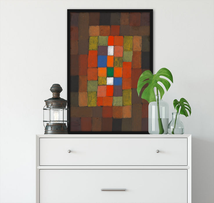 Paul Klee - Statisch-Dynamische Steigerung, Poster mit Bilderrahmen