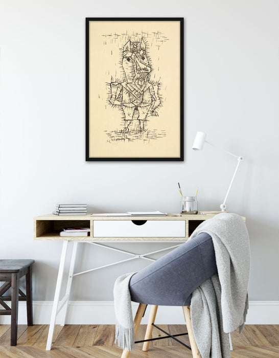 Paul Klee - Ass Esel, Poster mit Bilderrahmen