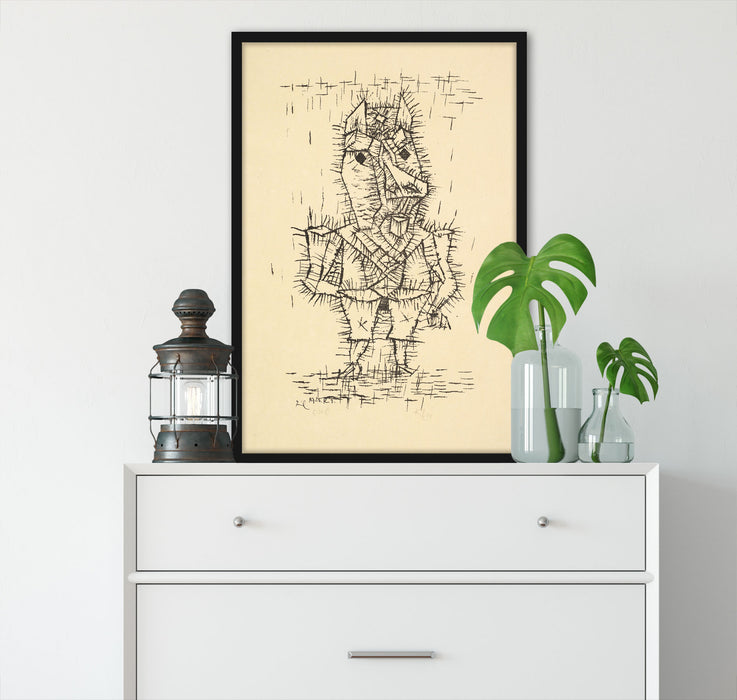 Paul Klee - Ass Esel, Poster mit Bilderrahmen