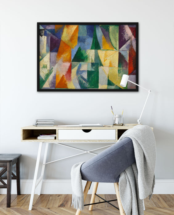 Robert Delaunay - Gleichzeitig geöffnete Fenster, Poster mit Bilderrahmen