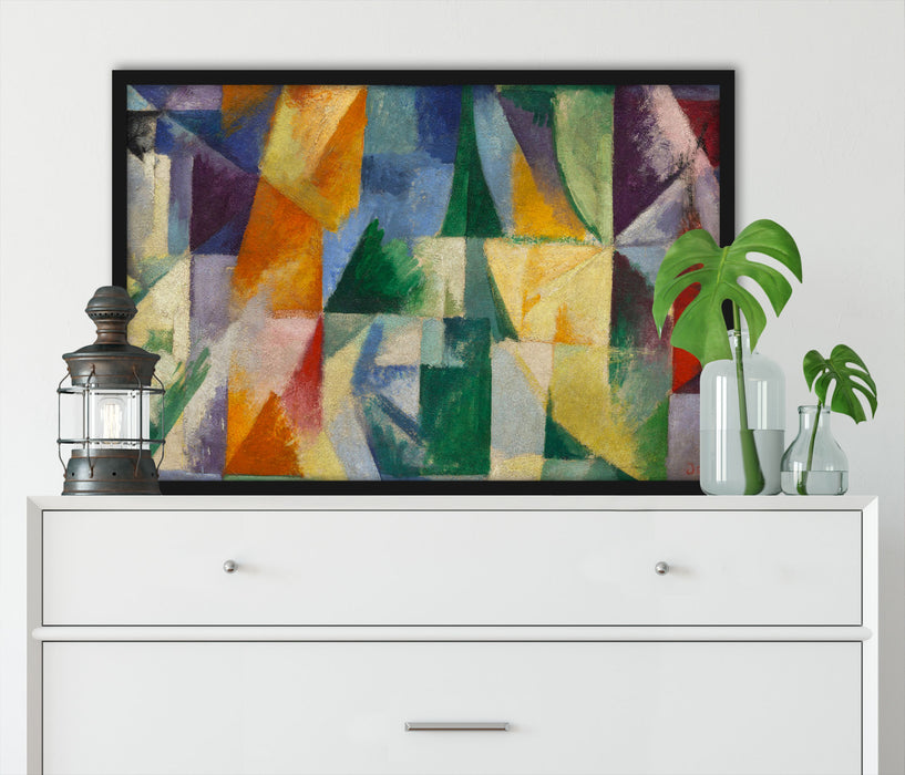 Robert Delaunay - Gleichzeitig geöffnete Fenster, Poster mit Bilderrahmen