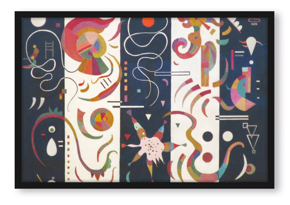 Wassily Kandinsky - Gestreift, Poster mit Bilderrahmen