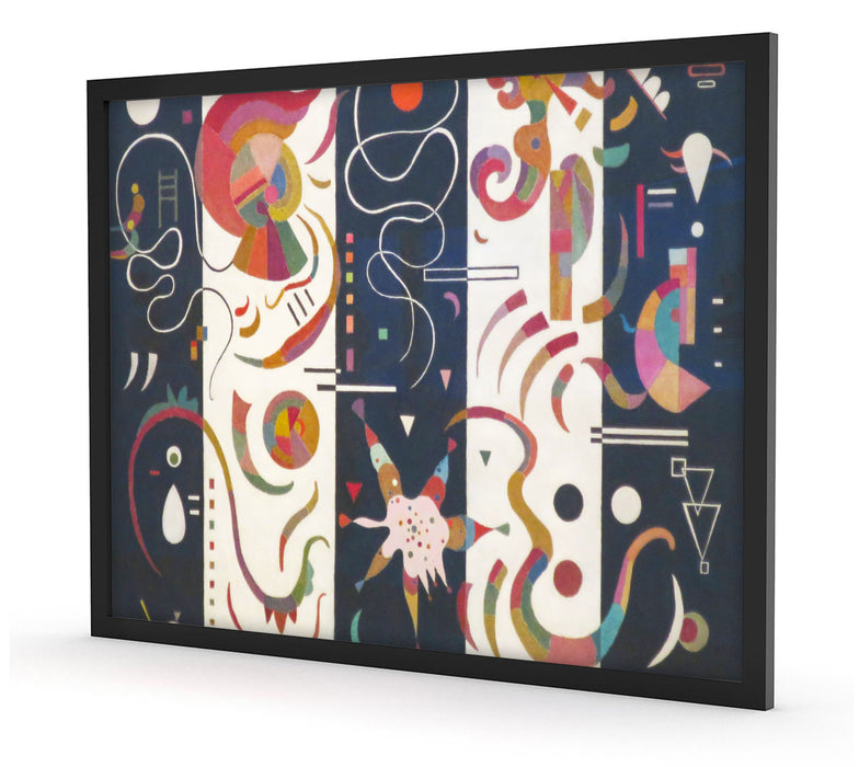 Wassily Kandinsky - Gestreift, Poster mit Bilderrahmen
