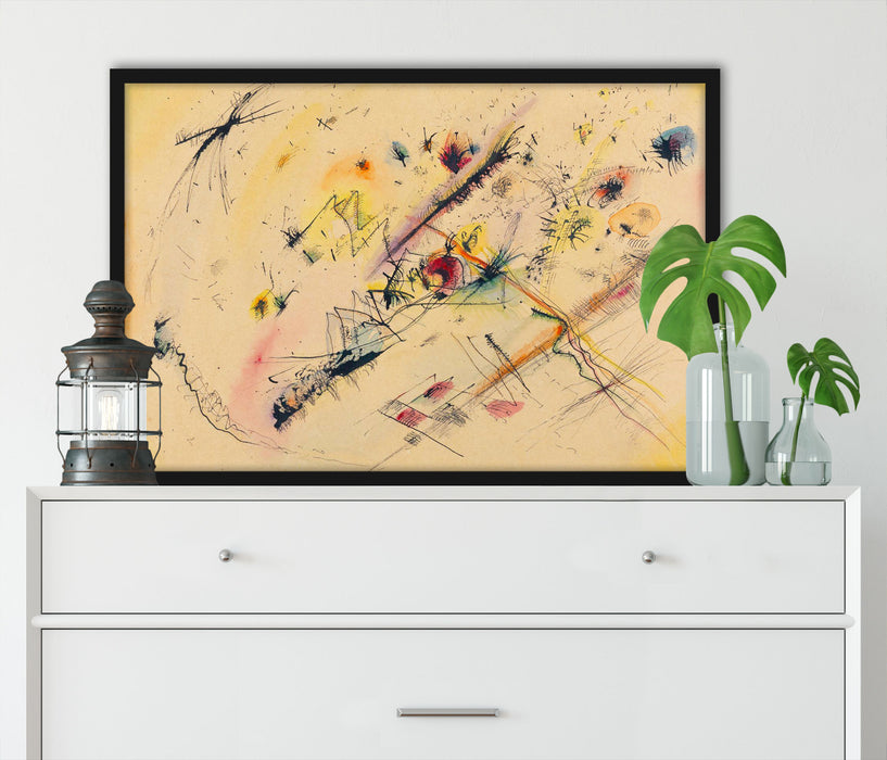 Wassily Kandinsky - Helles Bild, Poster mit Bilderrahmen
