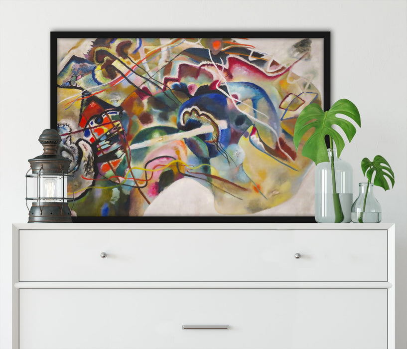 Wassily Kandinsky - Bild mit weißem Rand, Poster mit Bilderrahmen
