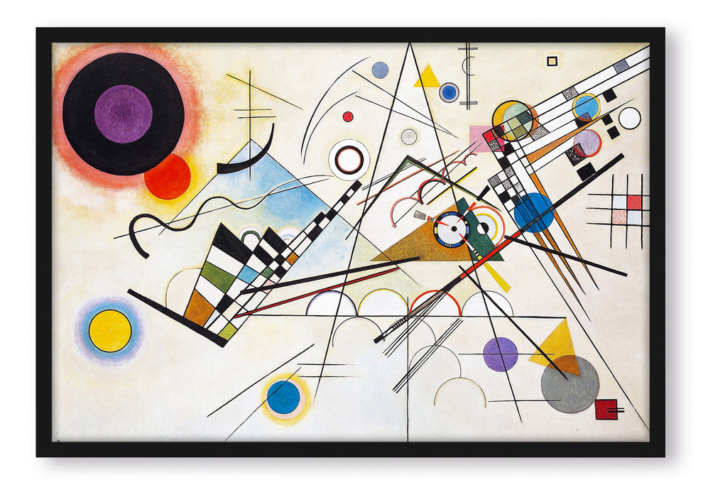 Pixxprint Wassily Kandinsky - Komposition, Poster mit Bilderrahmen