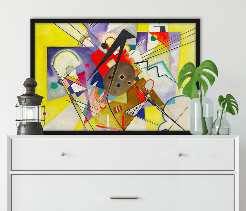 Wassily Kandinsky - Gelbe Begleitung, Poster mit Bilderrahmen