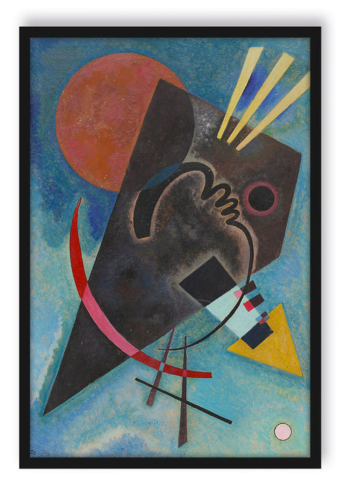 Wassily Kandinsky - Spitz und Rund, Poster mit Bilderrahmen