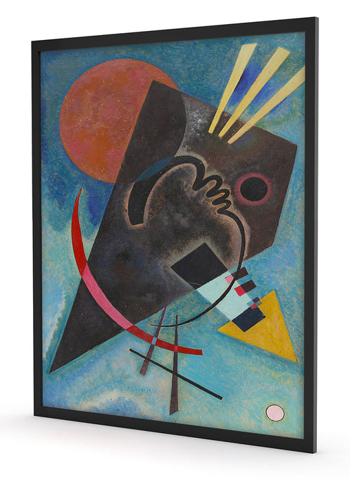 Wassily Kandinsky - Spitz und Rund, Poster mit Bilderrahmen